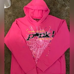 Ds sp5der pink pink hoodie